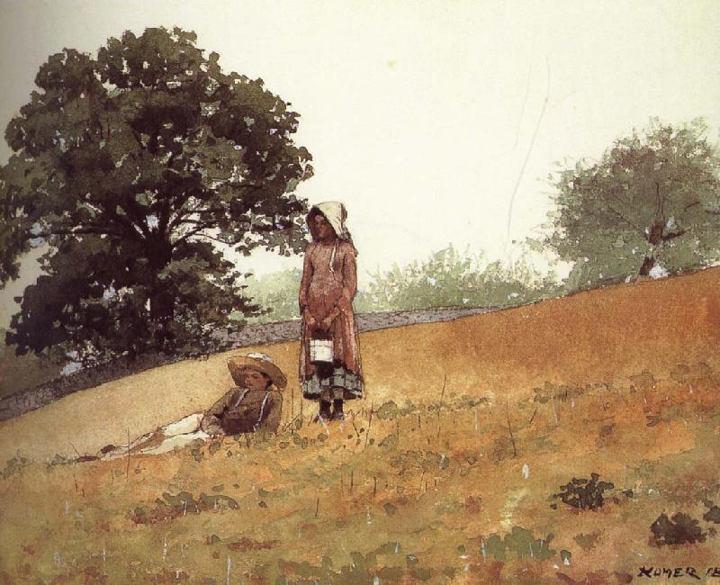 Winslow Homer Boys and girls on the hill China oil painting art